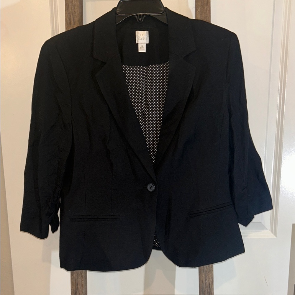 LC Lauren Conrad Black Fitted Blazer 14
